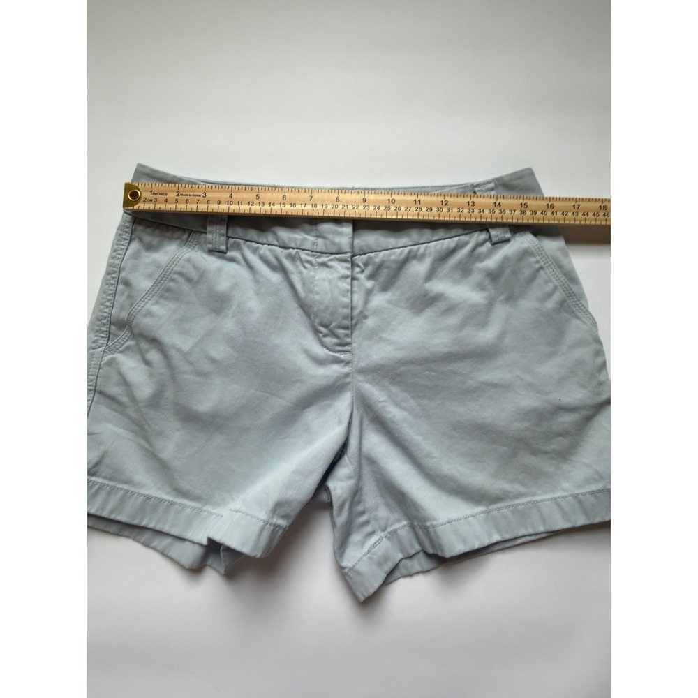 J.Crew City Fit Chino Shorts Womens 6 Light Blue Cotton Twill Low Rise 3 Inseam - Picture 3 of 6